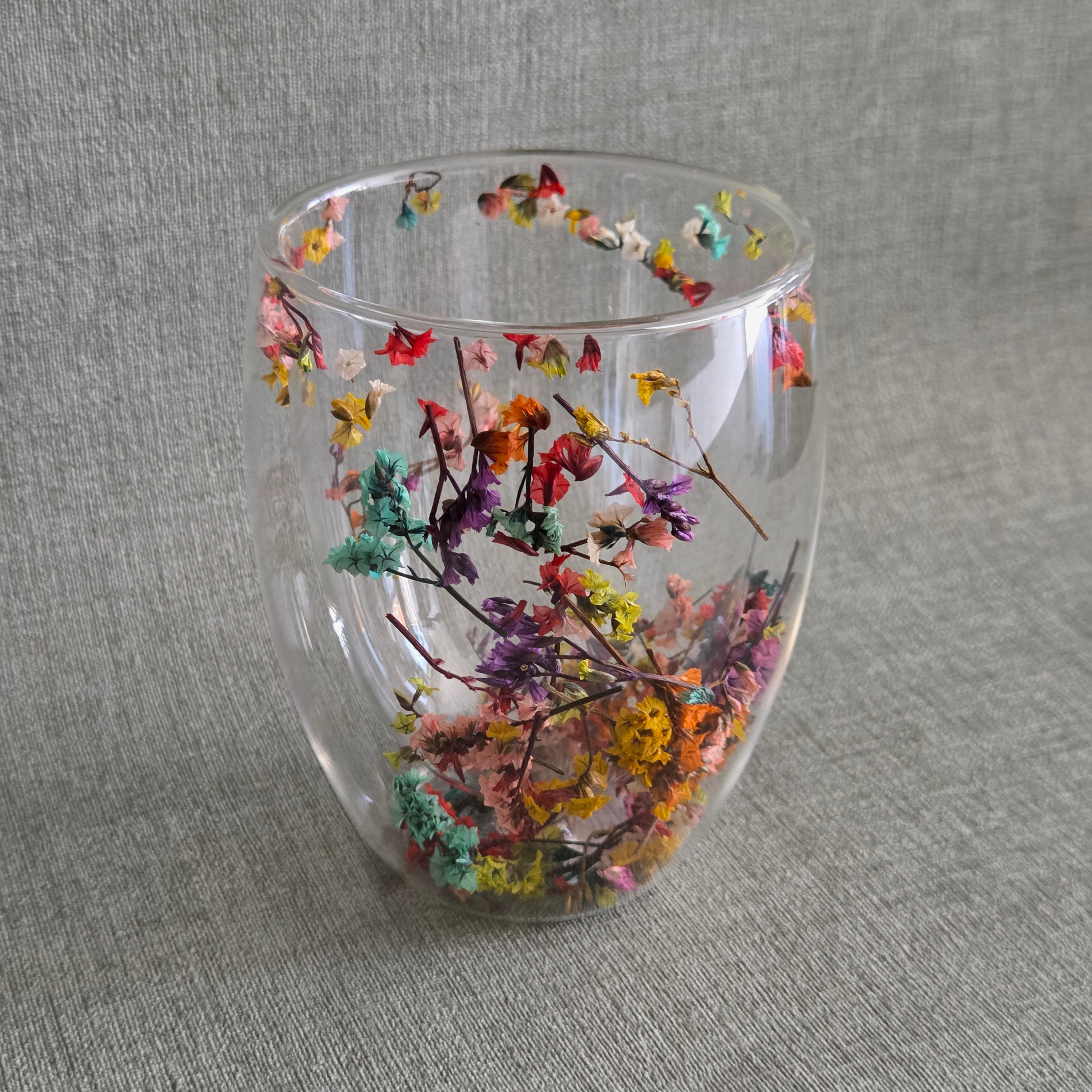 Dubbelwandig glas Floral